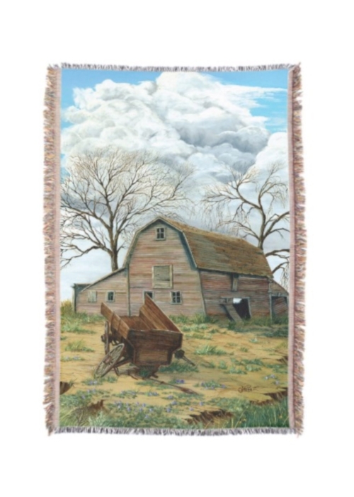 "All Things Made New" - Western Print Throw Blanket