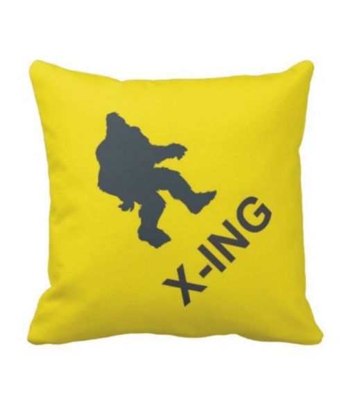 (18" x 18") - Bigfoot Crossing Print Throw Pillow