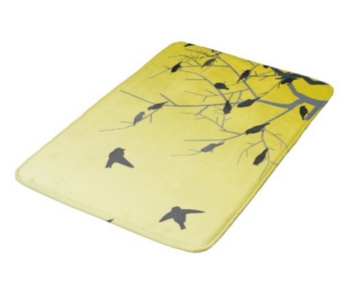 "Countryscapes" - Blackbird Print Bath Mat