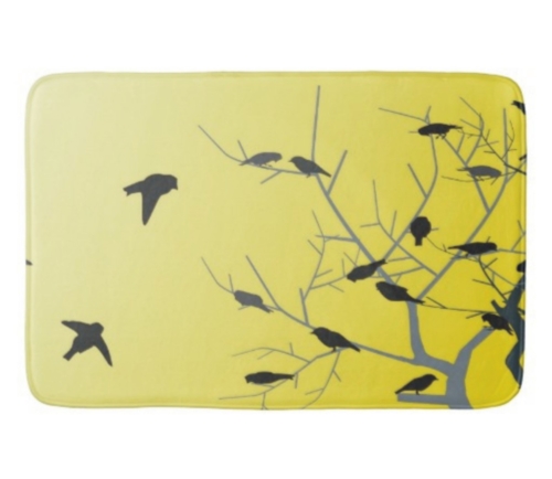 "Countryscapes" - Blackbird Print Bath Mat - Image 2