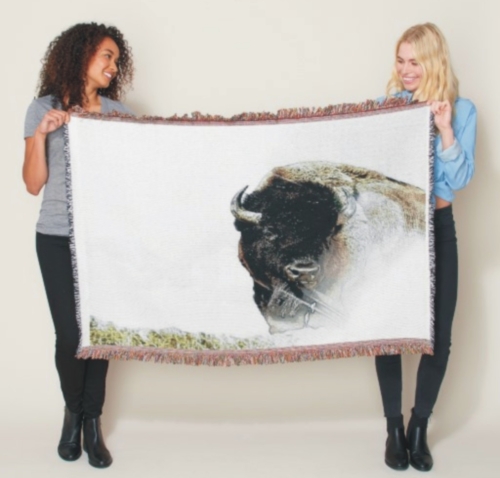 "Dakota Wild" - Buffalo Print Throw Blanket