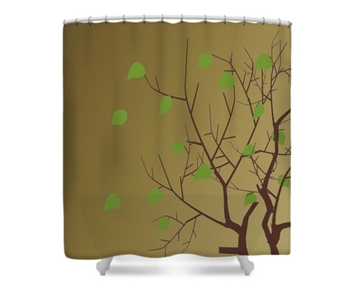 "Countryscapes" - Spring Pattern Shower Curtain - Image 2