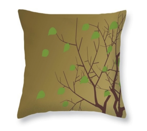 "Countryscapes"  - 20"x20" Spring Print Throw Pillow