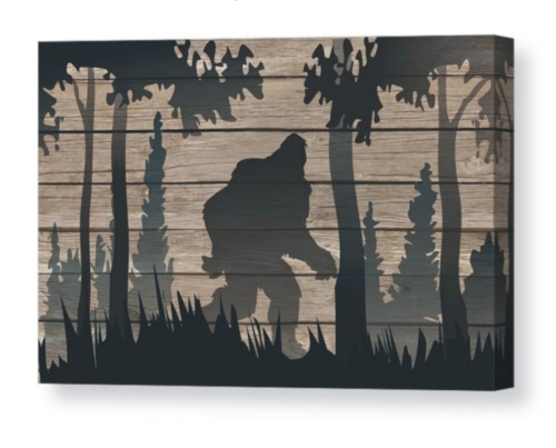 Bigfoot Silhouette - Canvas Print