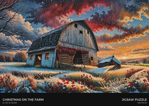 "Christmas on the Farm" - 1000 piece Jig-Saw Puzzle - Image 2